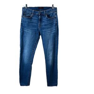 7 For All Mankind Skinny Cropped Jeans Medium Wash Womens Size 27